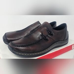 Rieker Antistress Celia Brown Leather Slip On Loafer Shoes Women's EU 36 US 5.5